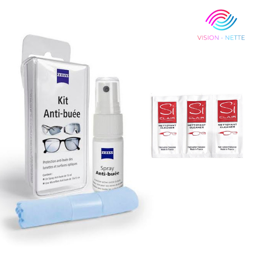 ZEISS Spray anti-buée de 15 ml avec chiffon de nettoyage pour lunettes pour  une protection durable contre la buée – même en cas d'humidité élevée :  : Bricolage